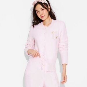 Pink Cardigan and Pants Set